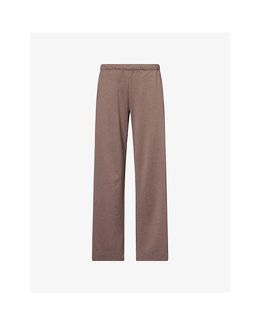 vuori Brown Halo Modern Straight-Leg Stretch-Woven Jogging Bottoms