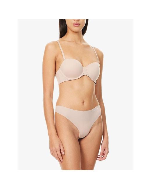 Calvin Klein White Perfectly Fit Strapless Demi Stretch-Woven Bra