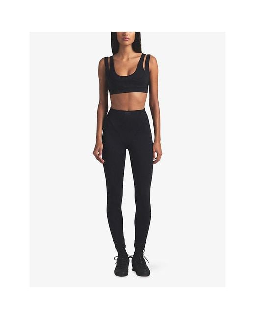 NikeSKIMS Blue Matte V-Panel Workout Leggings