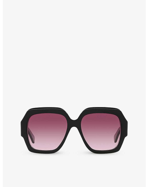 Chloé Purple Ch0154s Square-frame Acetate Sunglasses