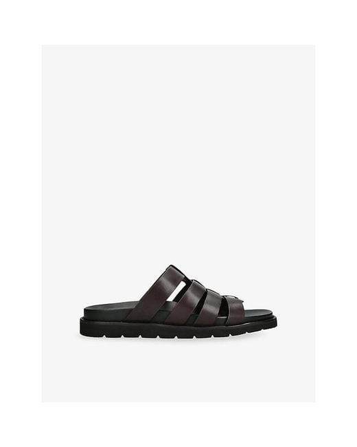 Steve Madden Black Ankara Leather Sandals for men