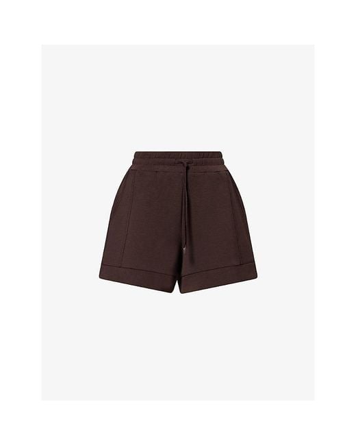 Varley Brown Atrium High-Rise Jersey Shorts