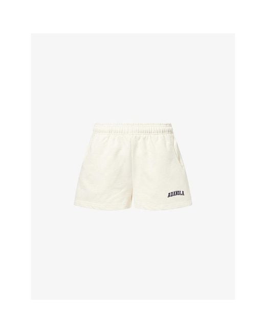 ADANOLA White Ada Logo-Embellished Cotton Sweat Shorts