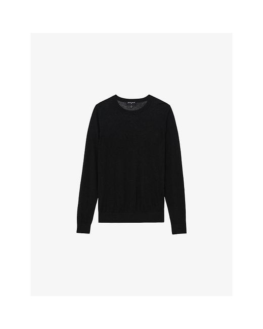 Reiss Black X Atelier Leyla Round-Neck Cashmere-Blend Jumper