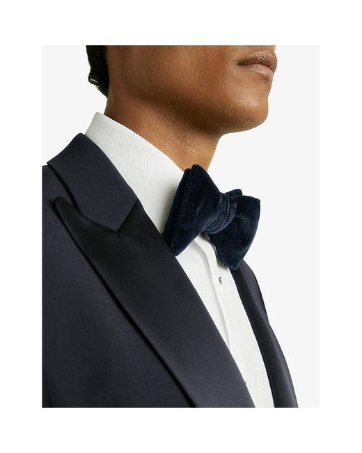 Reiss Black Hike Velvet Bow Tie for men