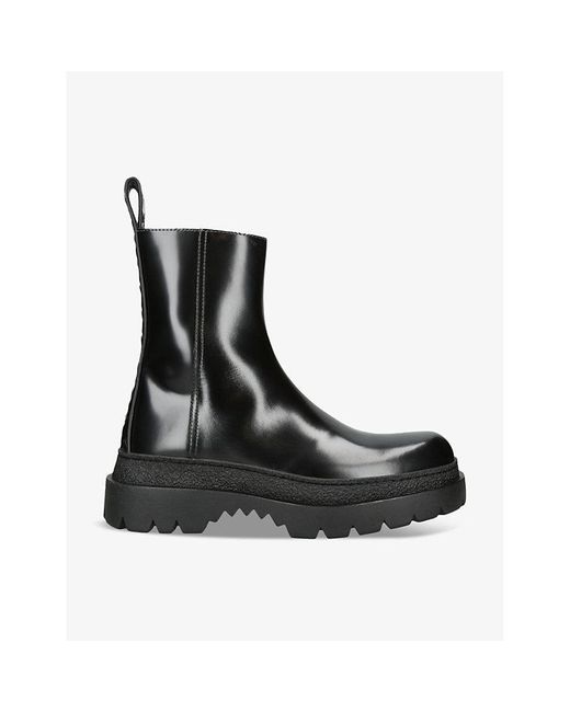 Bottega Veneta Black Highway Patent-leather Ankle Boots for men