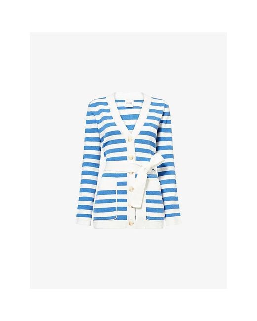 Posse Blue Ari Stripe Knitted Cardigan