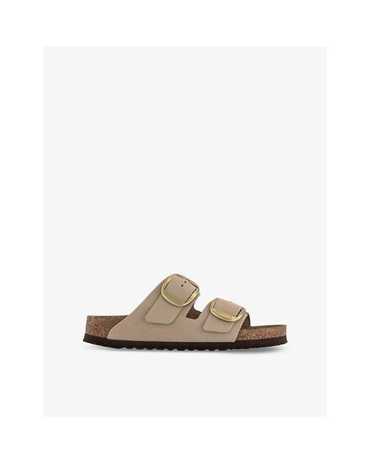 Birkenstock Natural Arizona Double-Strap Leather Sandals