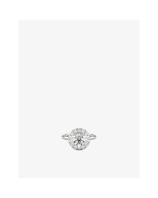 La Maison Du Couturier White Skydiamond Halo Platinum And 1Ct Lab-Grown Diamond Engagement Ring