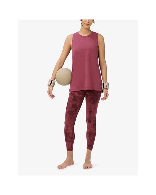 Sweaty Betty Red Soft Flow Studio Longline Vest Top