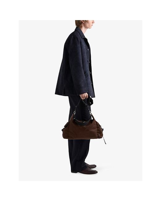 Prada Brown Explore Re-Nylon Woven Shoulder Bag for men