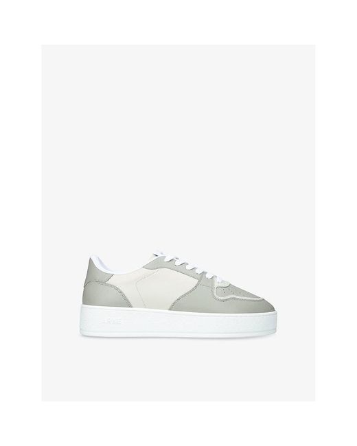 Arne White Arena Leather Low-Top Trainers for men