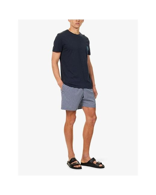 Derek Rose Blue Ripley Short-Sleeve Cotton T-Shirt for men