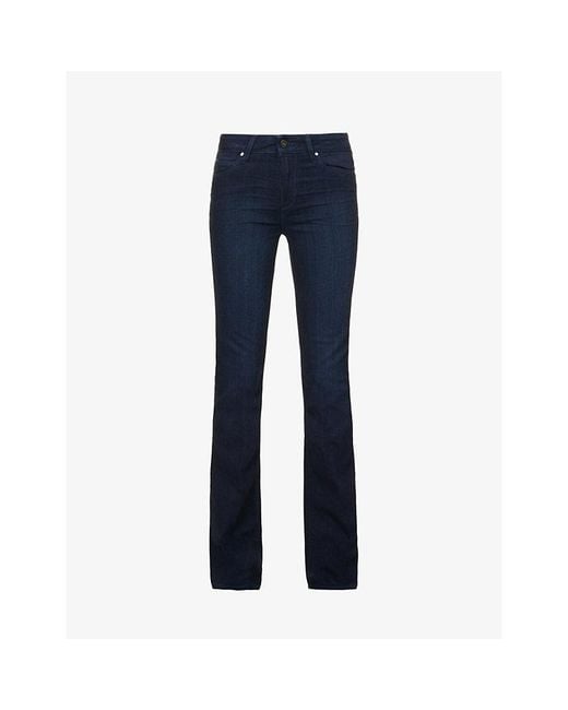 PAIGE Blue Manhattan Boot Slim-Fit High-Rise Stretch-Denim Jeans