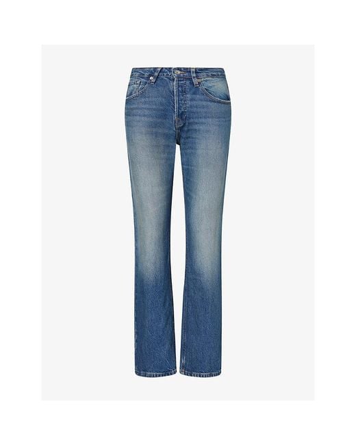 GOOD AMERICAN Blue Vintage Straight-Leg Denim Jeans