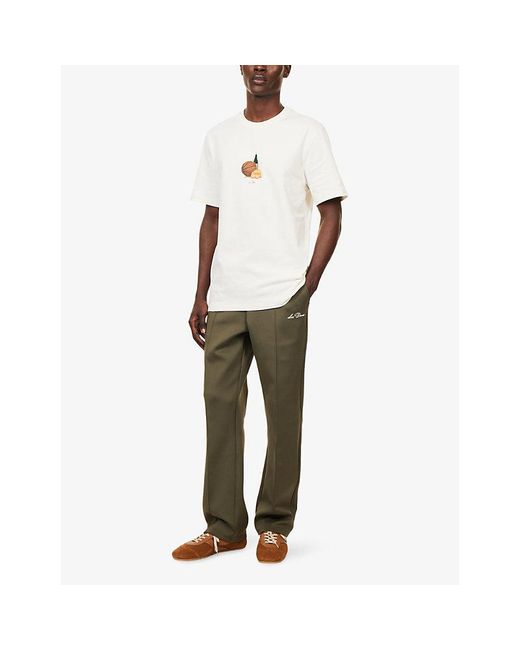 Les Deux White Lemons Graphic-Print Cotton T-Shirt for men