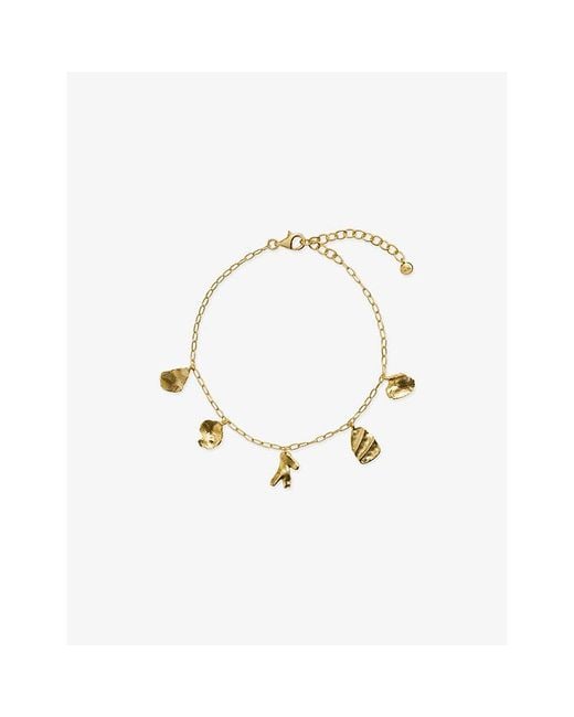 Monica Vinader White Fragments Asymmetric 18Ct-Plated Vermeil Sterling- Chain Bracelet