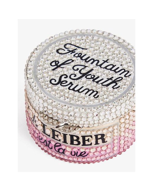 Judith Leiber Pink Miniature La Leiber Crystal-embellished Brass Clutch
