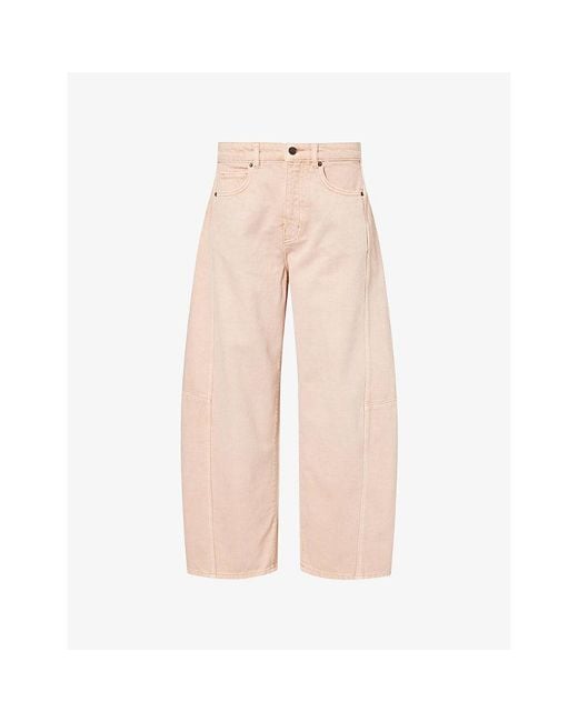 ME+EM Natural Tapered Cropped Cotton Denim Jeans