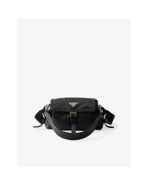 Prada Black Explore Mini Leather Top-Handle Bag