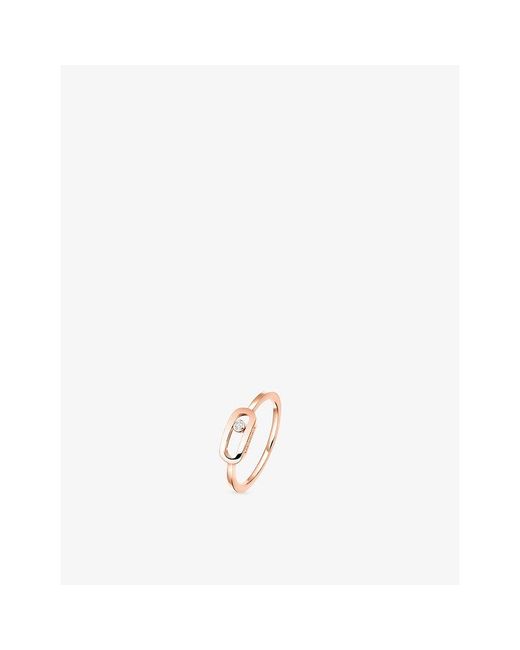 Messika White Move Uno 18Ct And 0.01Ct Diamond Ring