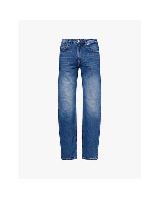 Vingt Quatre Blue Hardy Straight-Leg Denim Jeans for men