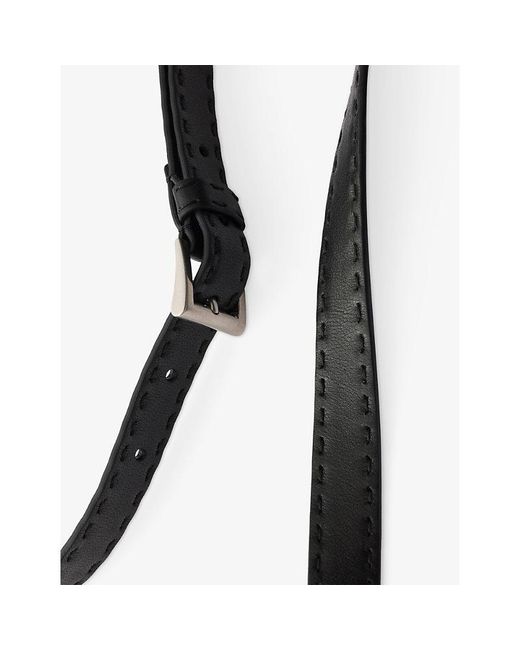 Prada Black Antiqued Leather Belt for men