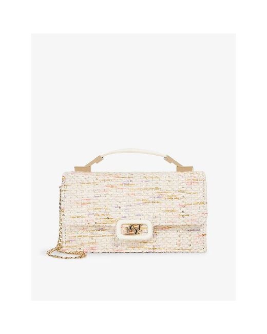 Dune Natural Skilled Woven Top-Handle Bag