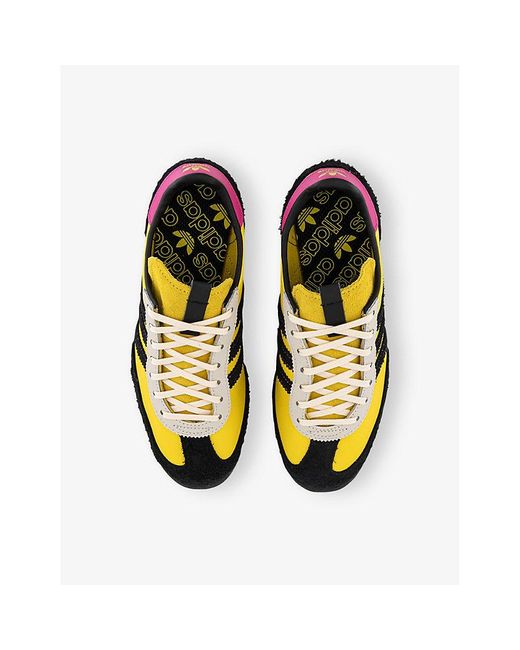 Adidas Yellow Sl 72 Leather Low-Top Trainers