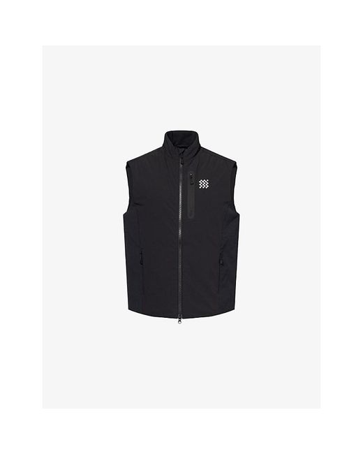 Manors Black Insulated Padded Nylon-Shell Gilet for men