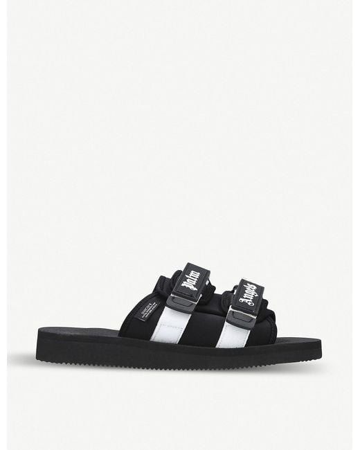 Palm Angels Black Suicoke Double-strap Slide Sandals for men