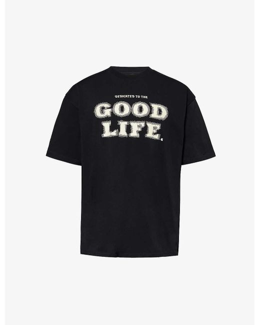 Carhartt Black Brand-print Relaxed-fit Organic-cotton T-shirt for men