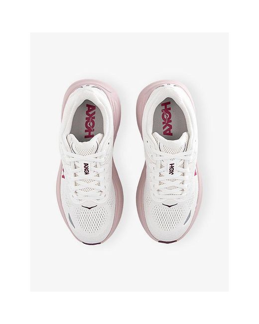 Deckers Hoka Pink Bondi 9 Mesh Trainers