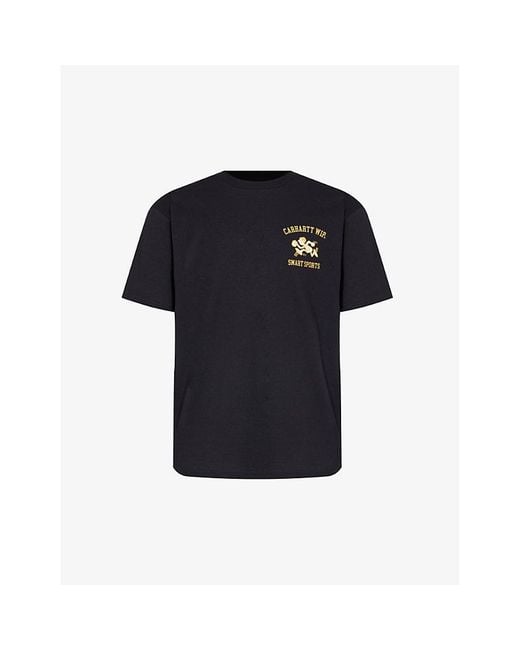Carhartt Black Sports Brand-print Cotton-jersey T-shirt X for men