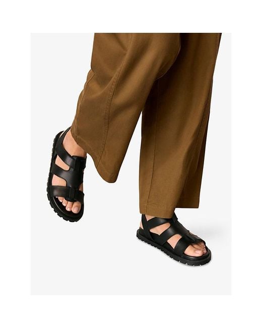 Whistles Black Freya Fisherman Leather Sandals