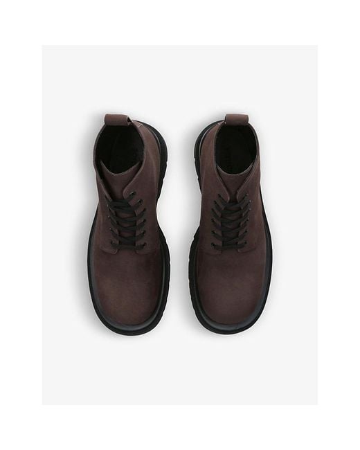 Bottega Veneta Brown Lug Chunky-sole Leather Ankle Boots for men