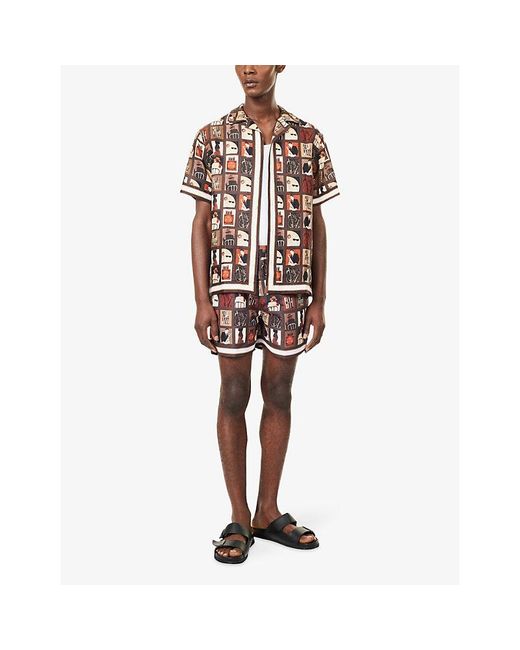 CHE Multicolor Wilson Printed Linen Shirt for men