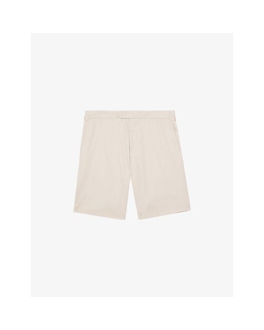 Reiss Natural Cantwell Side-Adjuster Stretch Cotton-Blend Shorts for men
