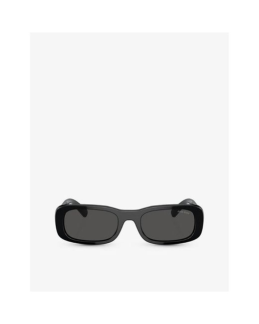 Miu Miu Black Mu 08zs Rectangle-frame Acetate Sunglasses for men