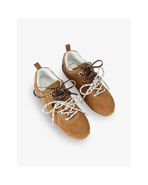 Kurt Geiger Brown K Slim Suede Trainers