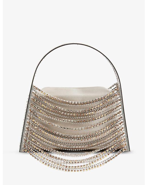 Benedetta Bruzziches White Lucia In The Sky Embellished Brass Shoulder Bag
