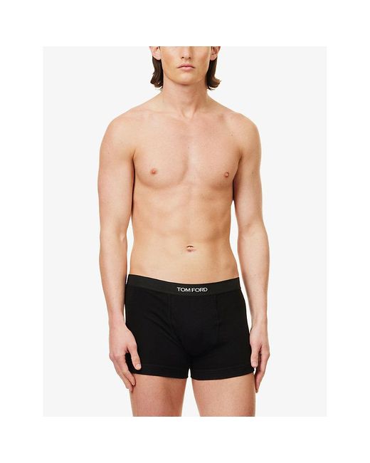 Tom Ford Pink Logo-waistband Pack Of Two Stretch-cotton Boxer for men