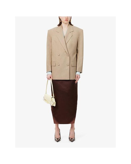 Givenchy Natural Double-breasted Notched-lapel Wool Blazer