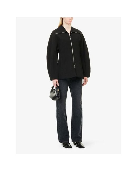 PAIGE Black Leenah 32In Patch Pocket Denim Jeans