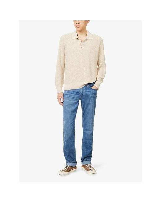PAIGE Blue Normandie Straight-Leg Stretch-Denim Jeans for men