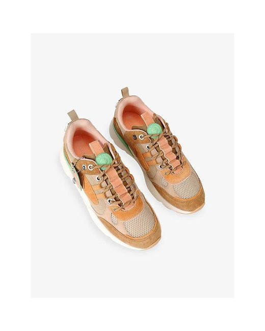 Kurt Geiger Natural Kurt Runner Suede Trainers for men