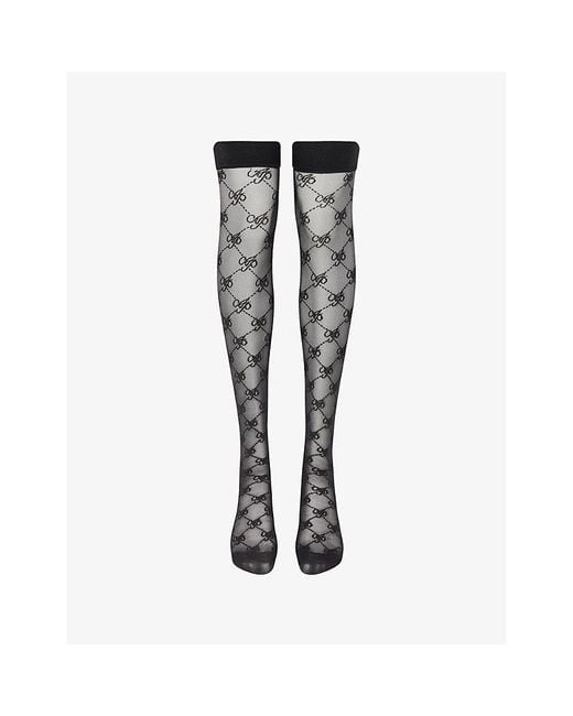 Agent Provocateur Black Signature Fishnet Hold-Ups