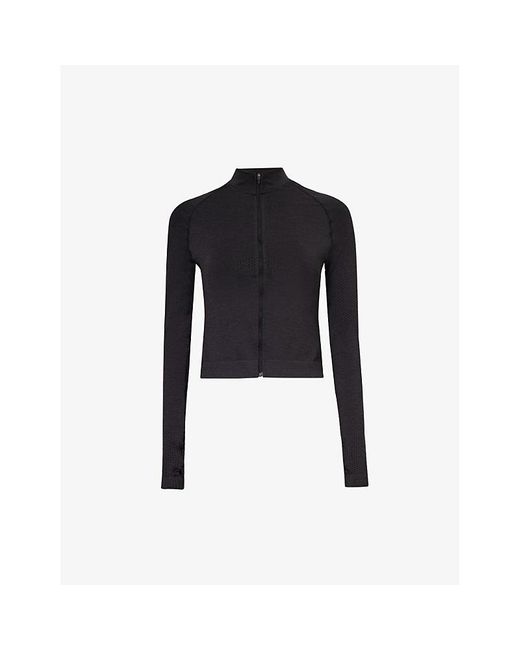 WE Are Tala Black Sculpt Seamless Panelled Woven Jacket