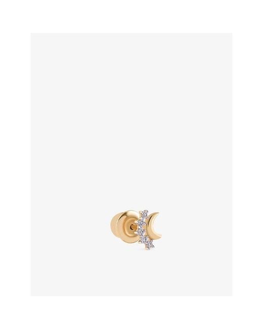 Kismet by Milka White Astral 0.05Ct Diamond Stud Earring