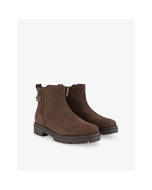 TOMS Brown Astrid Suede Ankle Boots